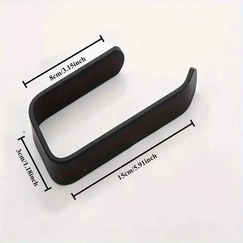 2-Pack: No-Drill Self-Adhesive Toilet Paper Holder – Black & White
