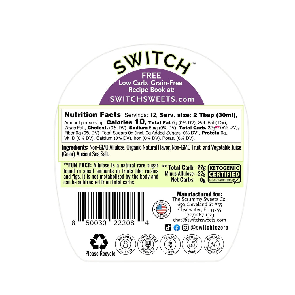 SWITCH® Sweet & Buttery Pancake Syrup 12oz