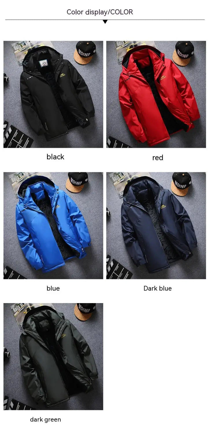 Autumn and Winter Zipper Casual Jacket| Waterproof Fleece-Lined | Autumn & Winter - # BOAA13210016 & GIAA23210011