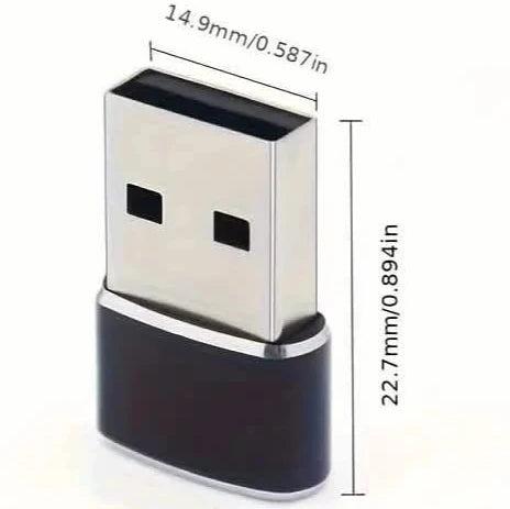 2-Pack: Mini USB to Type-C Adapters – File Transfer for Android Phones
