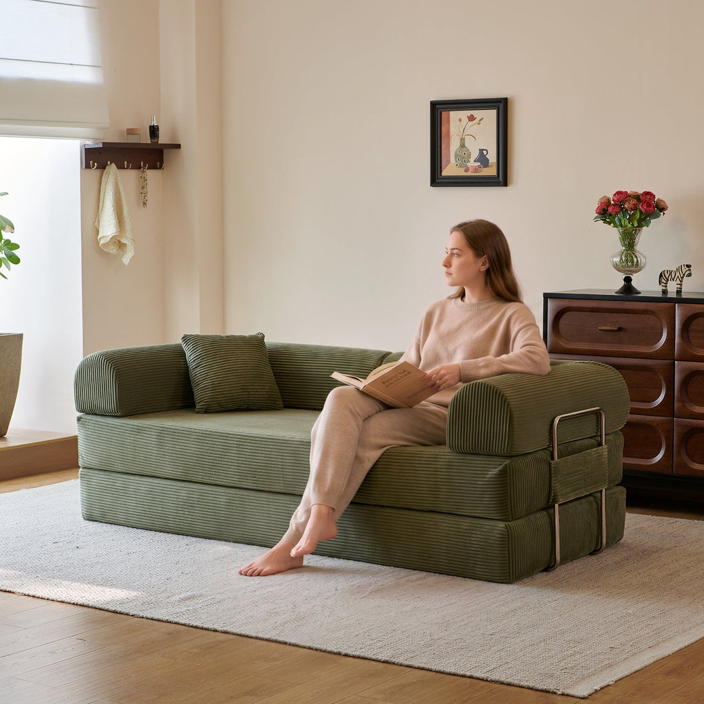 78.8" Compression Sofa - Convertible Floor Sofa Bed